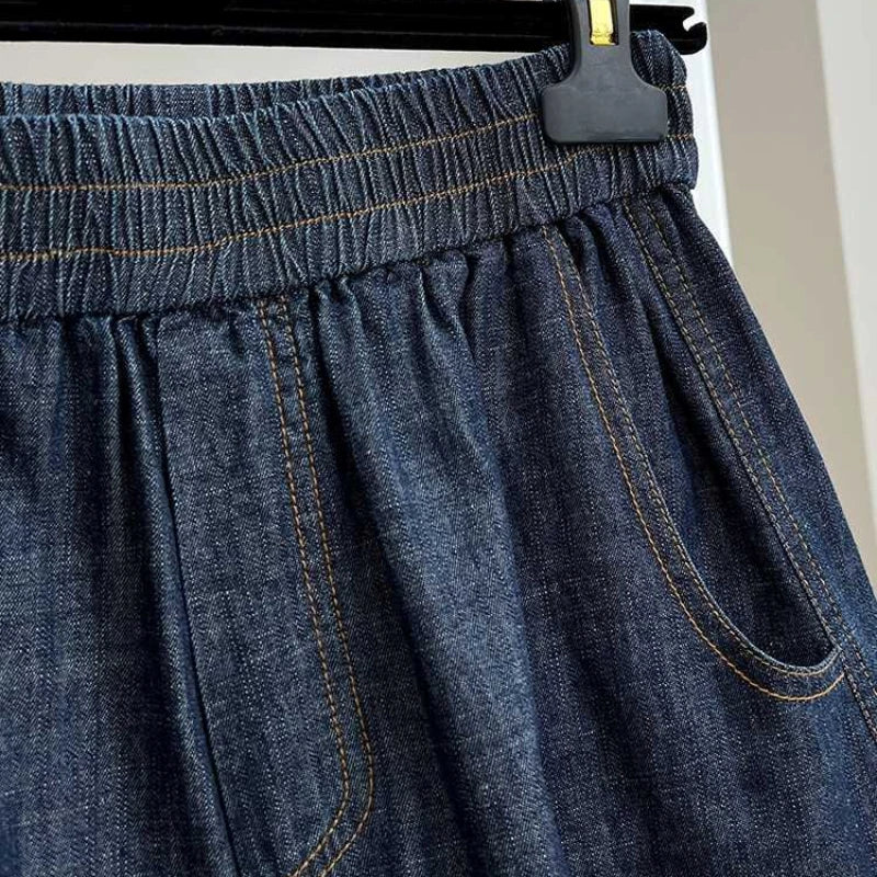 Short en jean cowboy bleu pour femmes