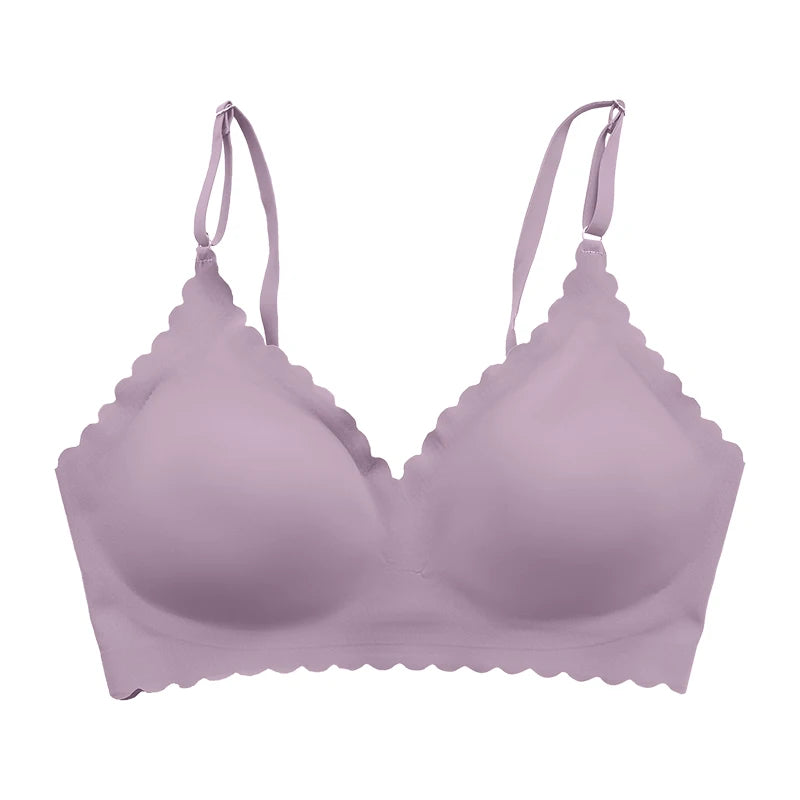 Soutien-gorge confortable sans fil, rembourré pour femmes