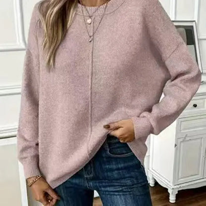Pull Tricoté Col Rond Femme – Manches Longues