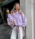 Sweat-shirt à capuche en molleton pour femmes