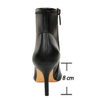 Bottes en cuir à talons hauts pour femmes