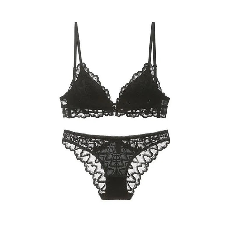 Ensemble de lingerie soutien-gorge et culotte Push Up en dentelle pour femmes