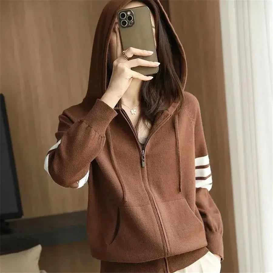 Vestes cardigan à capuche pour femmes