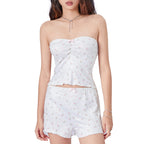 Pyjama 2 pièces imprimé crâne Kawaii vintage pour femmes
