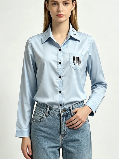 Chemisier Élégant Femme – Manches Longues