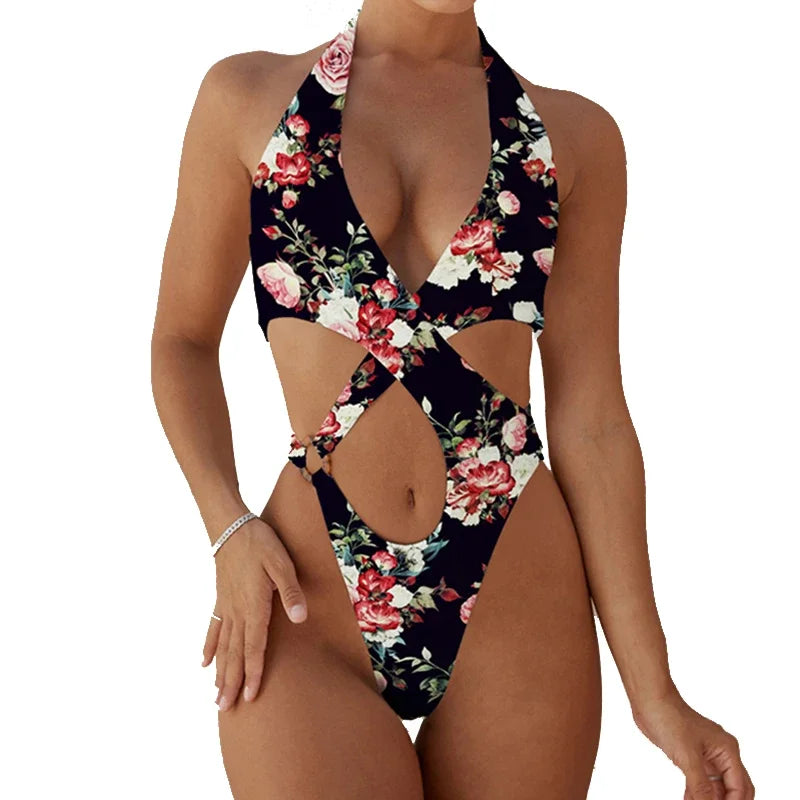 Monokini Femme – Échancré et Liens Croisés