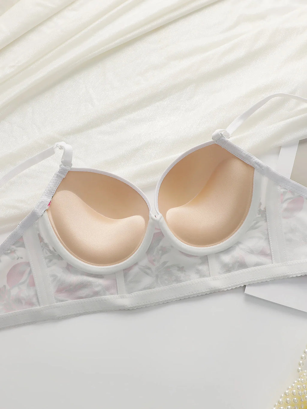 Soutien-gorge florale brodée sexy pour femmes