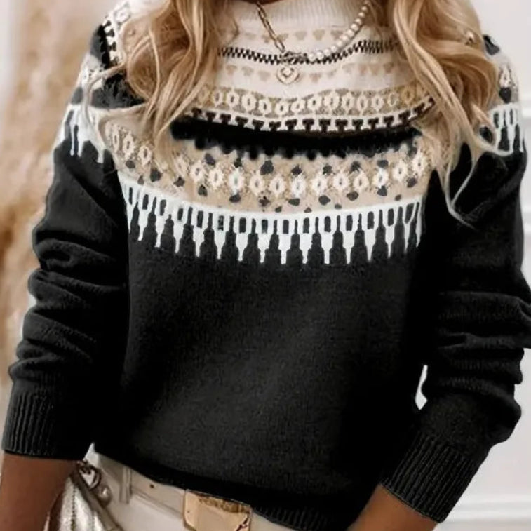 Pull en tricot à manches longues pour femmes