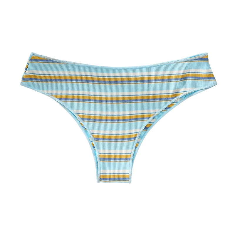 String Coton Femme – Rayures Arc-en-Ciel