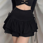 Mini jupe bandage taille haute pour femmes