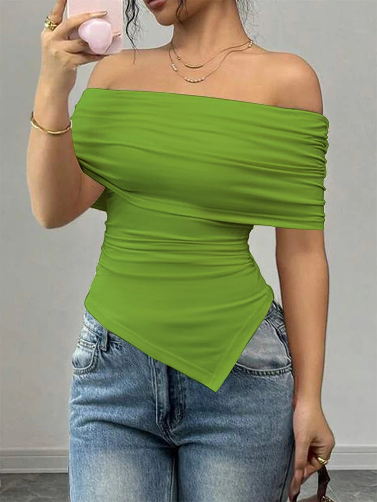 T-shirt à épaules dénudées pour femmes