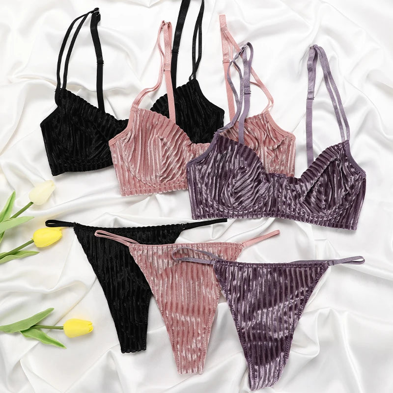 Ensemble soutien-gorge push-up et String pour femmes