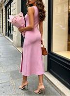 Robe maxi sexy en maille pour femmes