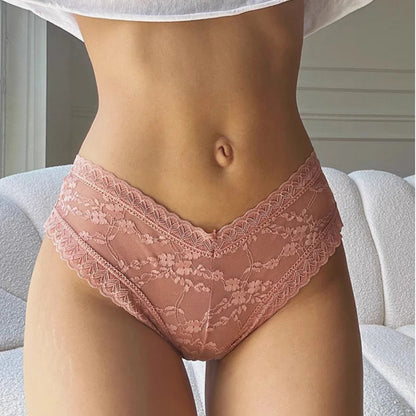 String Dentelle Femme – Fleurs et Brides Croisées