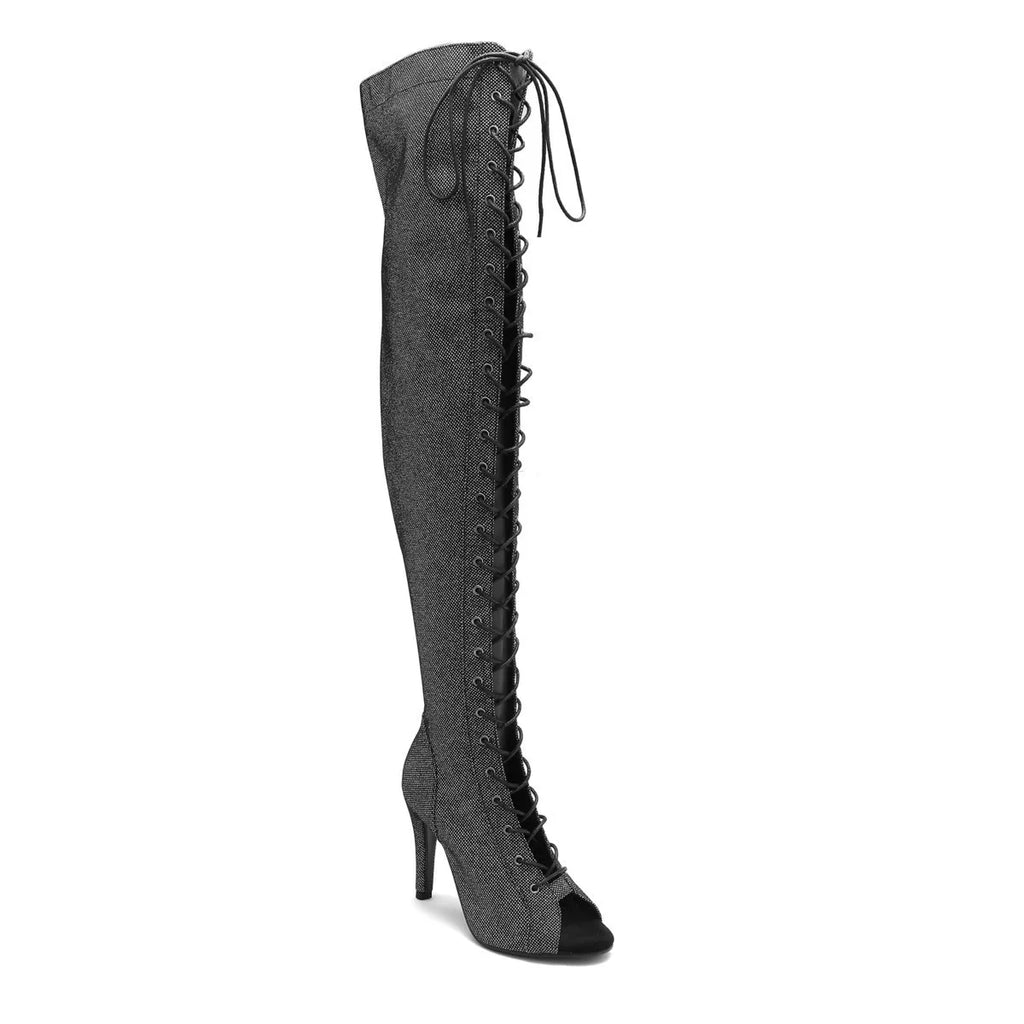 Botte à talon au-dessus du genou pour femmes