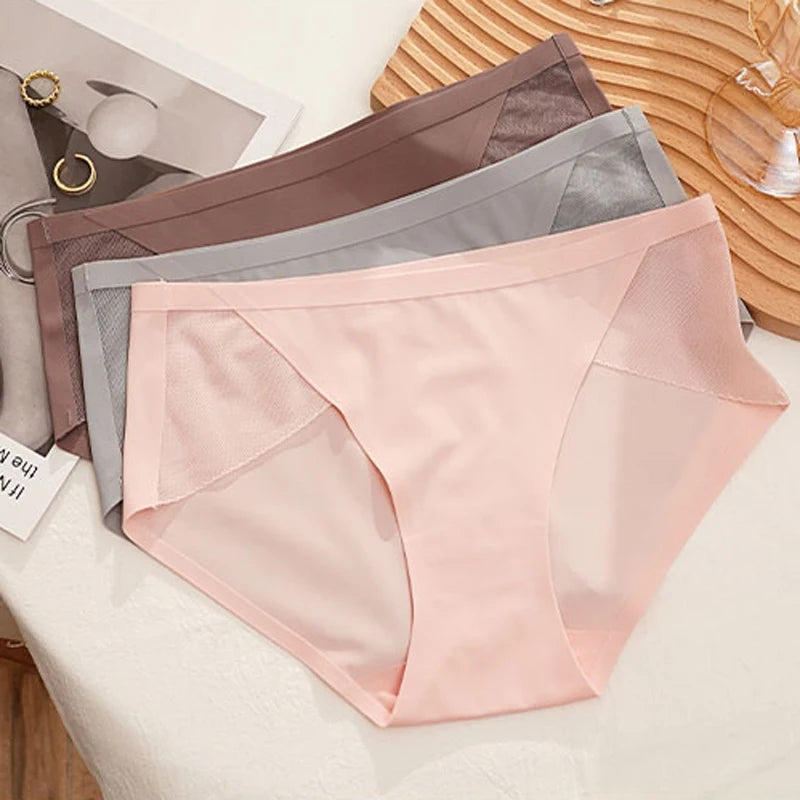 Culotte taille basse en soie glace pour femmes