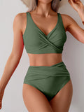 Maillot de bain deux pièces bikini à bretelles pour femmes