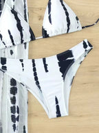 Maillot de bain noir trois pièces pour femmes