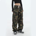 Pantalon cargo camouflage 100 % coton pur pour femmes