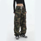 Pantalon cargo camouflage 100 % coton pur pour femmes
