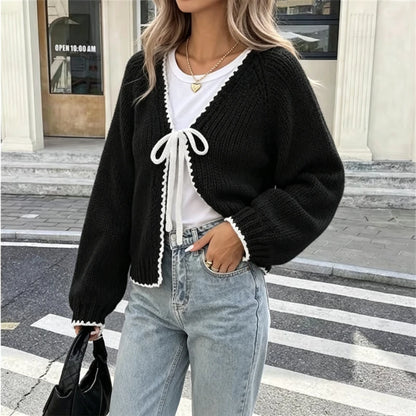 Pull Rétro Femme – Maille aux Couleurs Contrastées