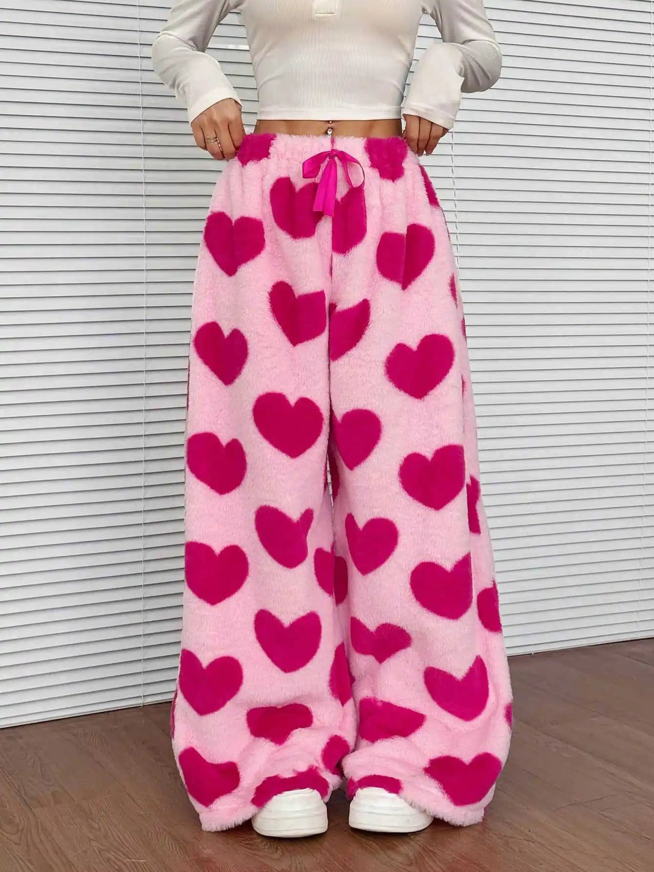 Pantalon large à imprimé léopard pour femmes