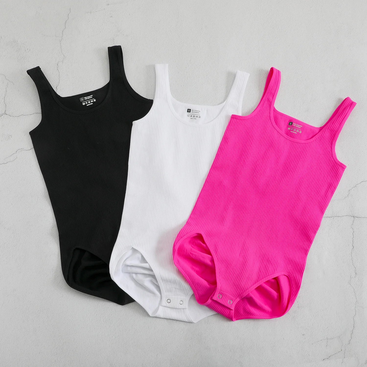 Body moulant sans manches pour femmes