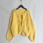 Cardigan avec nœud papillon sur le devant pour femmes