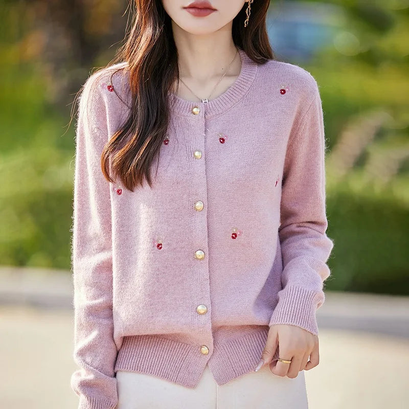Pull coréen en tricot effet fourrure d'ours pour femmes
