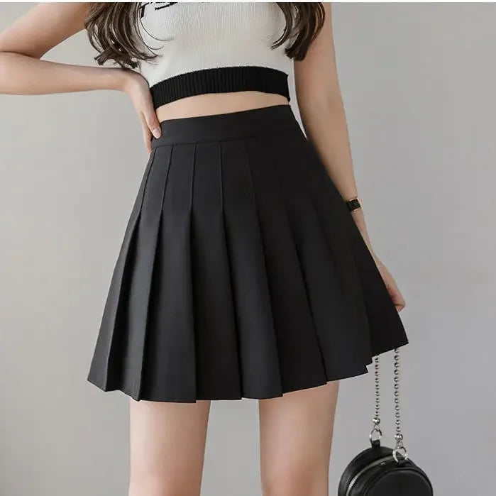 Jupe trapèze taille haute amincissante pour femmes
