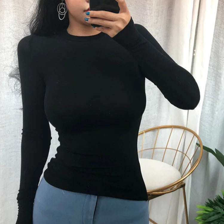 T-Shirt décontracté à manches longues pour femmes