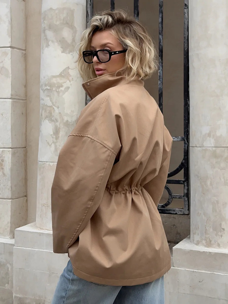 Manteau mi-long en coton pour femmes
