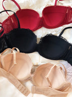Ensemble soutien-gorge push-up à demi-bonnet et culotte pour femmes