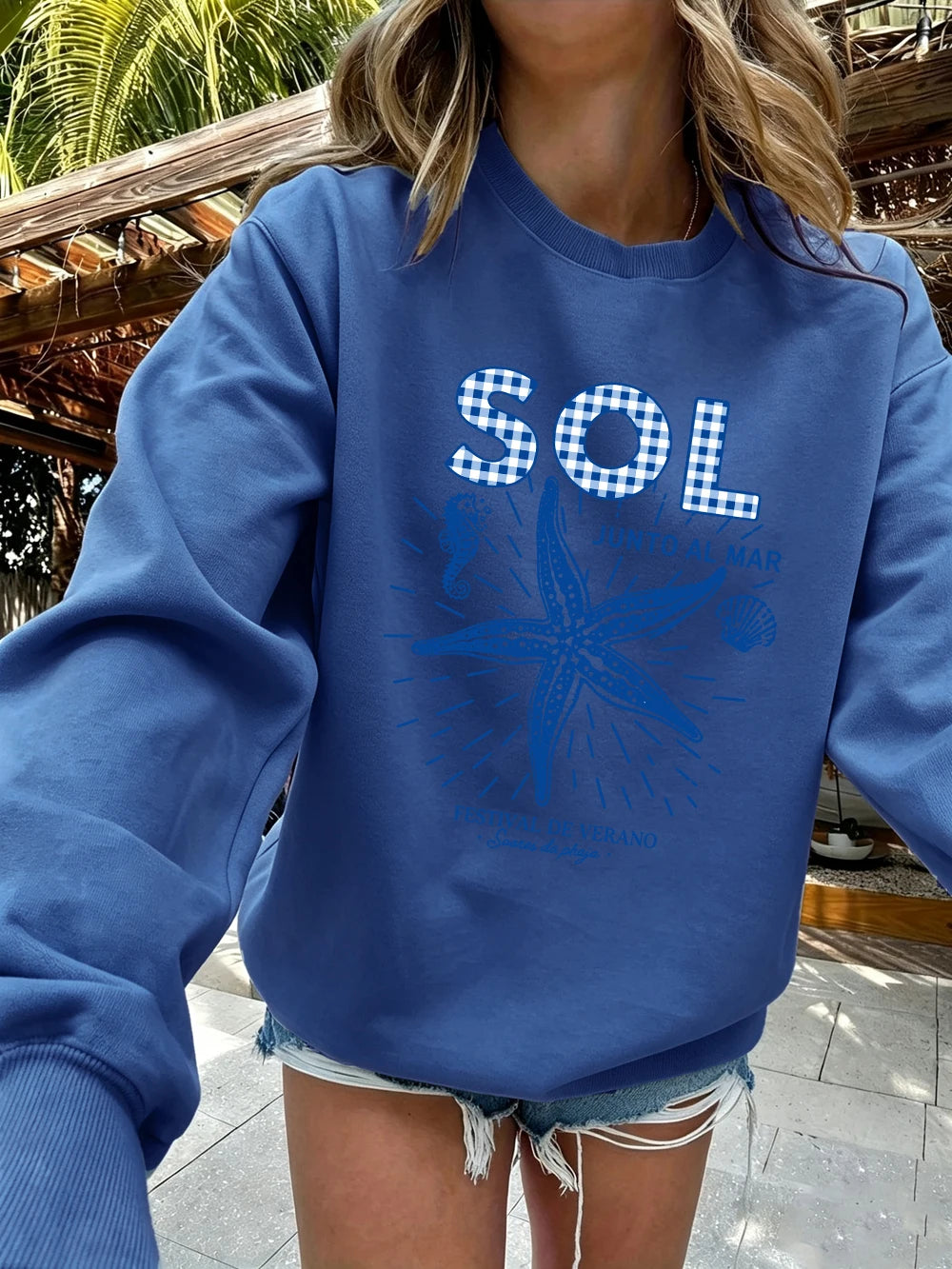 Sweat-shirts imprimés Sol Junto Al Mar pour femmes