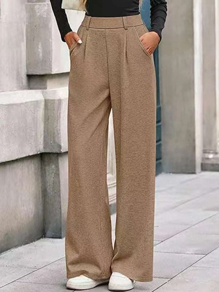 Pantalon côtelé décontracté pour femmes