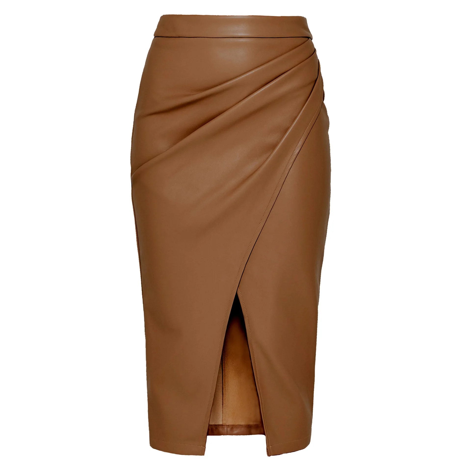 Jupe en cuir PU pour femmes