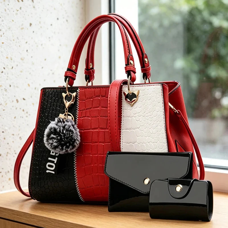 Sacs à main en cuir PU à motif crocodile