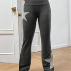 Pantalon long avec motif étoile pour femmes