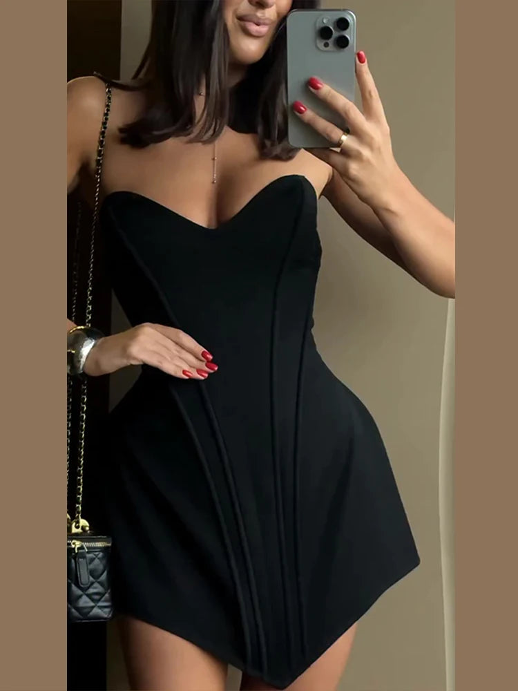 Robe courte sexy en dentelle transparente pour femmes