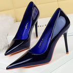 Escarpins en cuir verni pour femmes