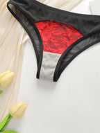 Ensemble de lingerie sexy en dentelle brodée pour femmes