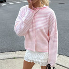 Pull cardigan à manches longues pour femmes