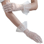 Gants en tulle doux à volants pour femmes