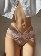 Culotte transparente en dentelle pour femmes