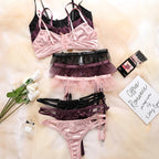 Ensemble de lingerie string et soutien-gorge confortables et amples pour femmes