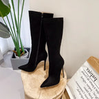 Botte à bout pointu et talons hauts pour femmes