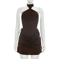 Robe mini dos nu sexy pour femmes