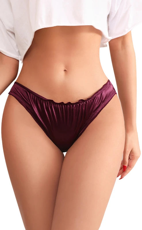 Culottes en soie glacée sans couture pour femmes