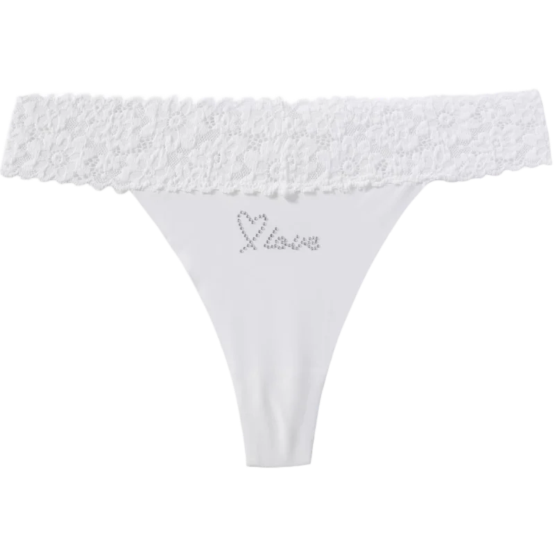 String avec dentelle strass pour femmes