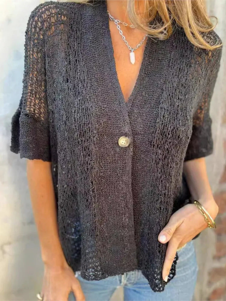 Cardigan à manches courtes pour femmes